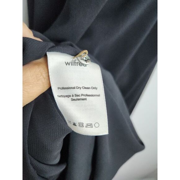 Wilfred by Aritzia "Japanese Fabric" Black Sleeveless A-Line Midi Dress Small - Picture 10 of 11